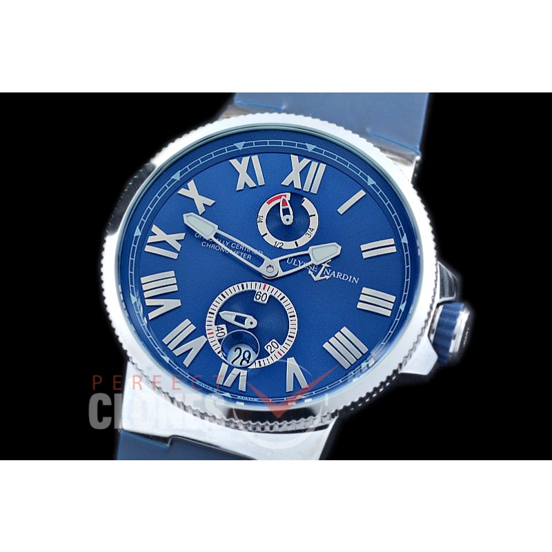 UNMM-128 Maxi Marine SS/RU Dark Blue New Roman Asian PR Movt 