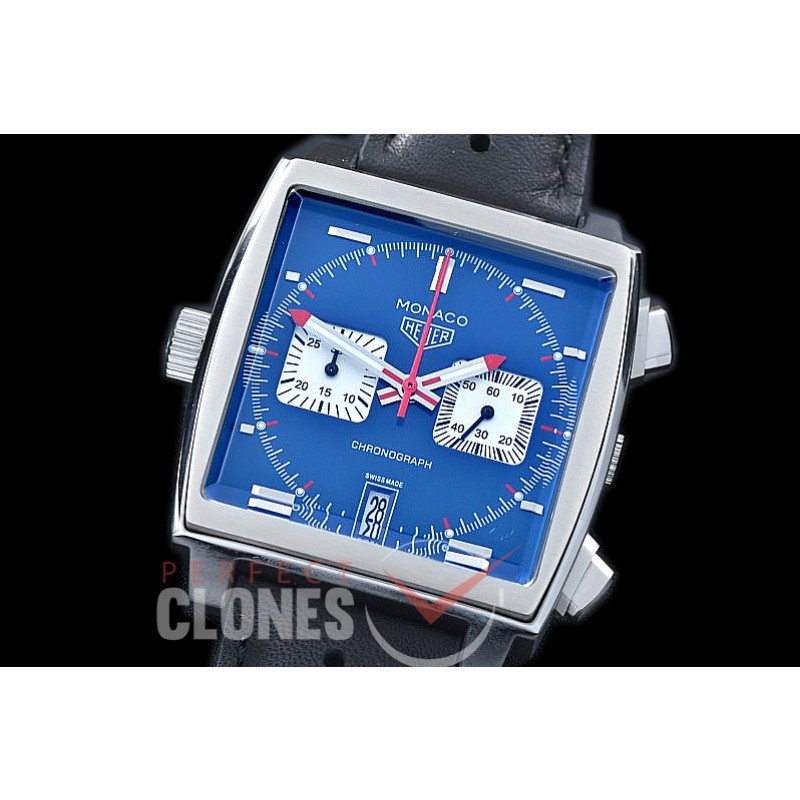 0 0 TGM00923 Monaco Classic SS/LE Blue Jap OS20 Quartz Chrono