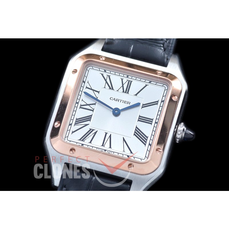 CAR-SD-256 F1-F 2019 Santos-Dumont Men SS/RG/LE White Swiss Quartz 