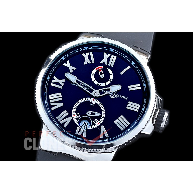 UNMM-127 Maxi Marine SS/RU Black New Style Roman Asian PR Movt 