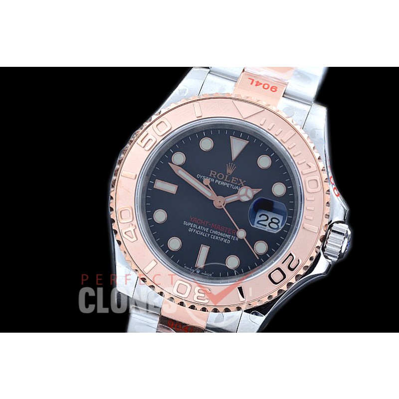0 0 0 0 RYMENTR00901 GMF 2016 Basel 126621 904L Twotone Everose Yachtmaster Men SS/RG Black SA 3235