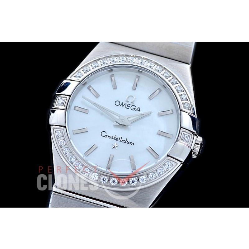 0 OMCON-28-101D Constellation Manhattan Quartz 28mm SS/SS White Sticks Swiss Quartz