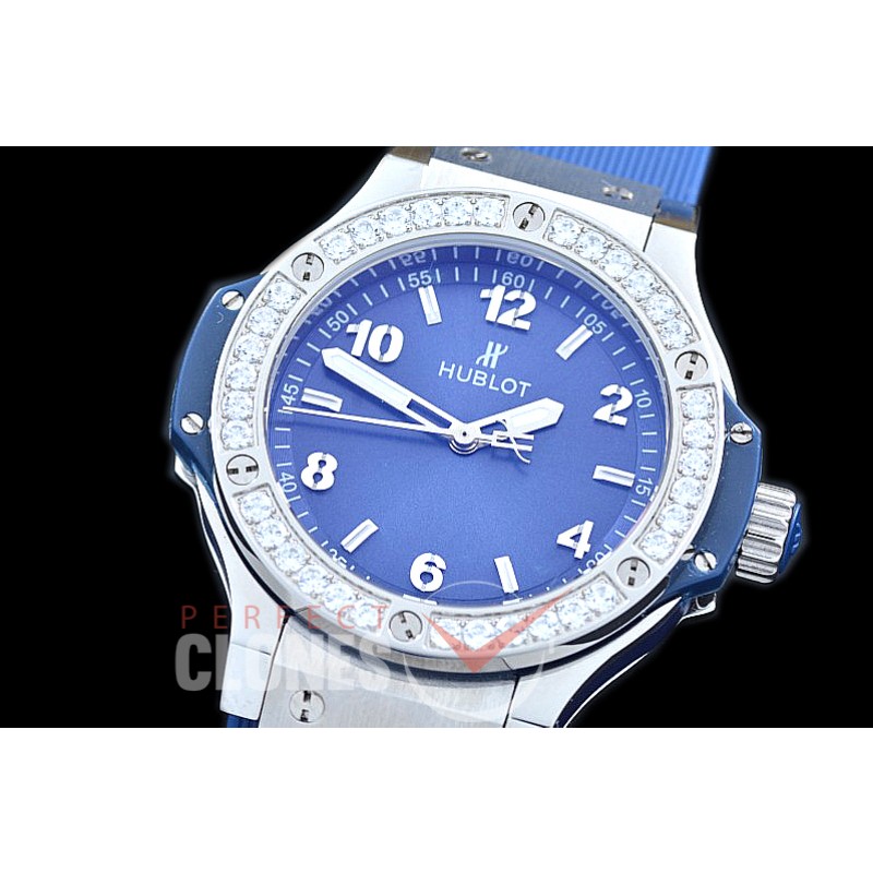0 0 HB38-0503D Big Bang Ladies 38mm SS/DIAM/LE Blue Jap OS 20 Quartz 