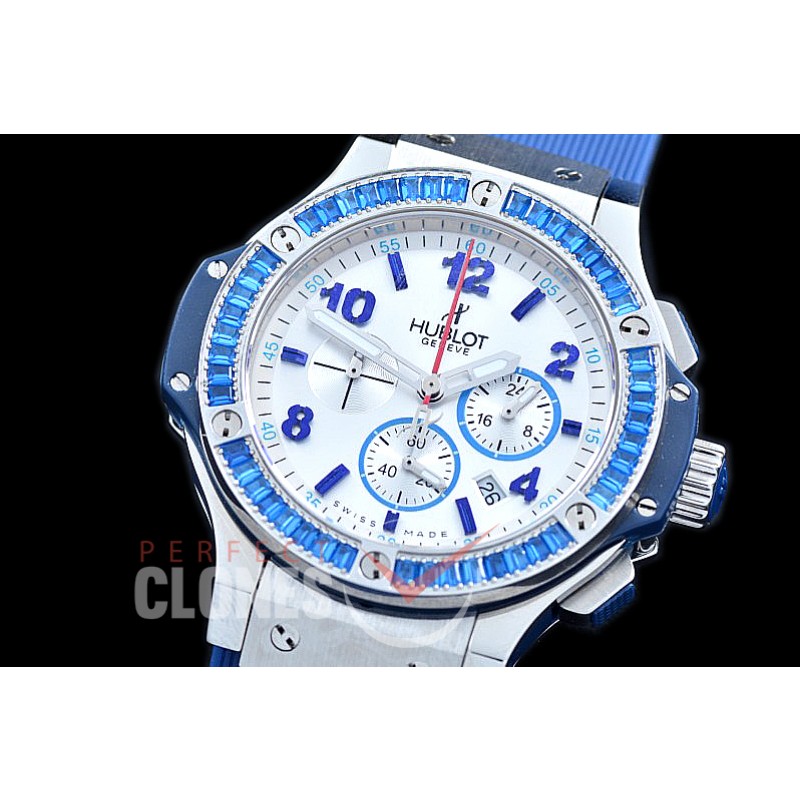 0 0 HB38-0014 Big Bang Ladies Tutti Frutti Chrono SS/SQRB/LE White/Blue Jap OS 20 Quartz 