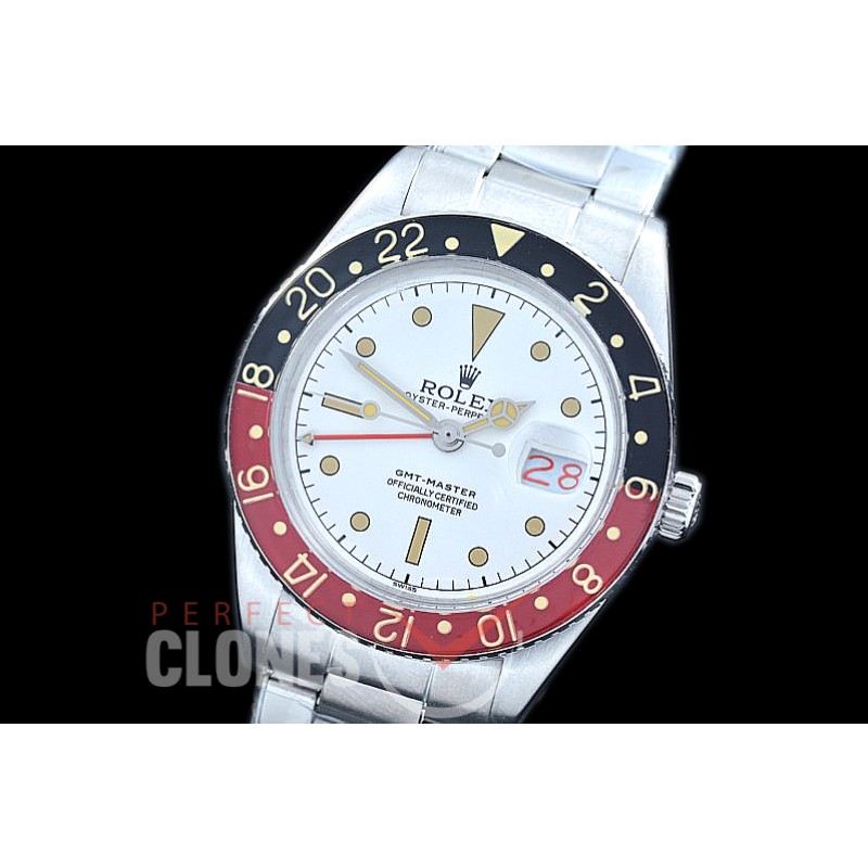 RLGV-50-101 Vintage 50s GMT Master 6542 SS/SS White / Black-Red Bez A-2836