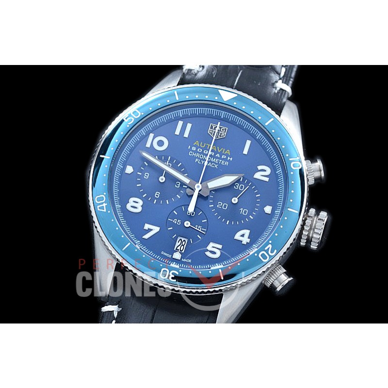 TG-AUT-104 Autavia Isograph Chronograph SS/LE Blue Jap OS 20 Quartz 
