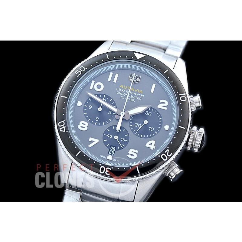 TG-AUT-103S Autavia Isograph Chronograph SS/SS Grey Jap OS 20 Quartz 