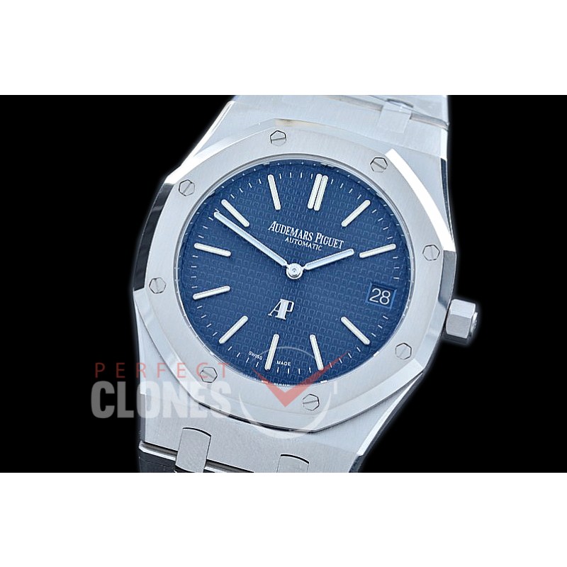 0 0 0 AP15202-603 XF/VSF Royal Oak Jumbo Automatic 15202 SS/SS Blue Asian Clone Calibre 2121 