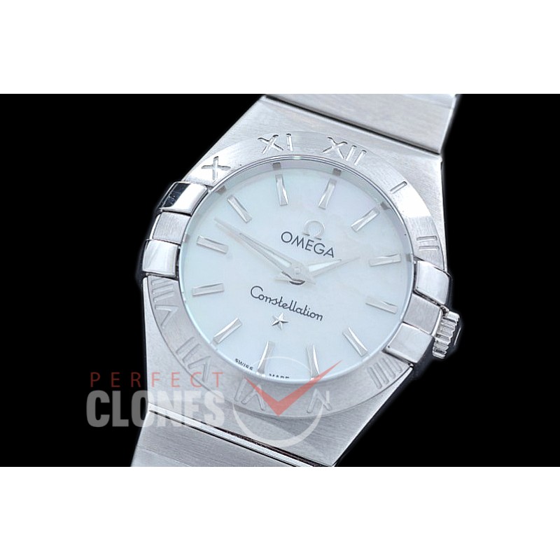 0 OMCON-25-101 Constellation Quartz 25mm SS/SS White Sticks Swiss Quartz