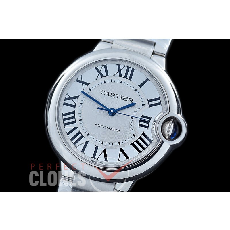 0 0 0 CARBA-33-011S V6F/XF/VXF Ballon de Cartier Ladies 33 SS/SS White Orig Cartier Cal 076 