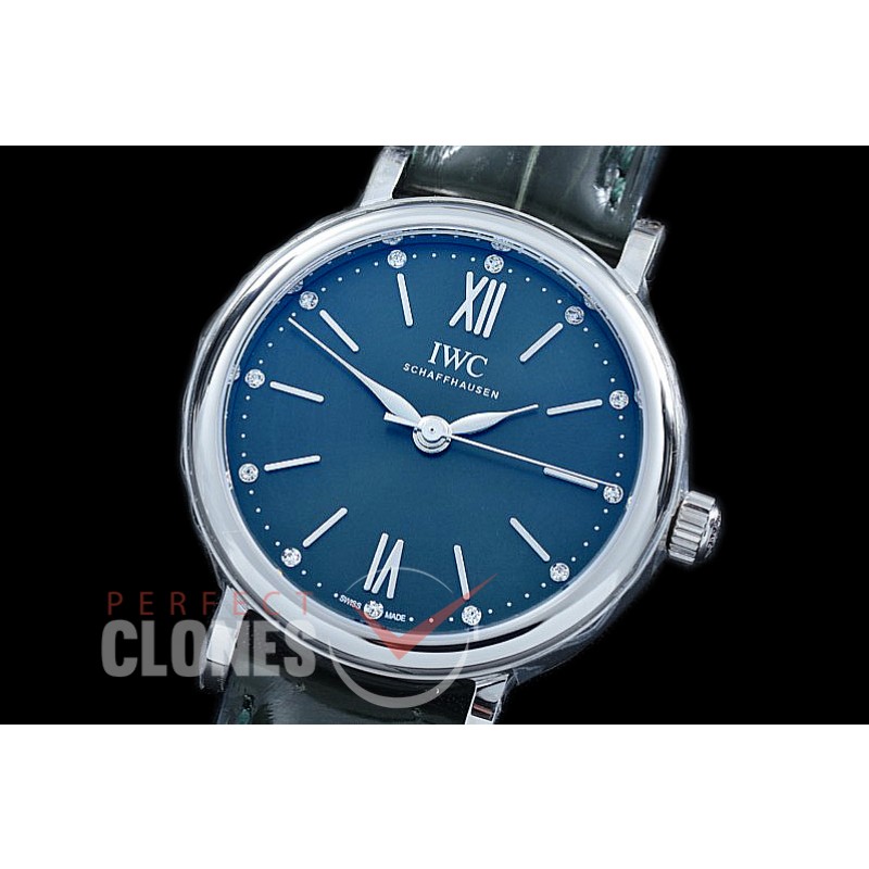 0 0 IWPTL-022 TBF Portofino 34 Automatic IW3574 SS/LE Grey A-IWC Calibre 35100 Mod from Miyota 9015