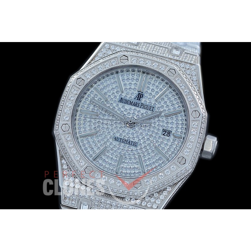 AP15400-011 Royal Oak 15400 Ultra Bling SS/SS Diam Crested AP 3120