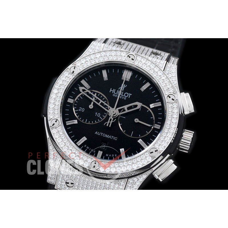 0 HBFSC00252 Classic Fusion Chronograph Bling SS/LE Grey A-7750 