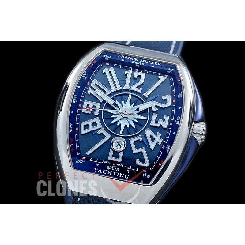 0 0 0 FMVG-037 ZF Vanguard Yachting V45 SC DT Yachting AC Automatic SS/RU Blue Miyota 9015 