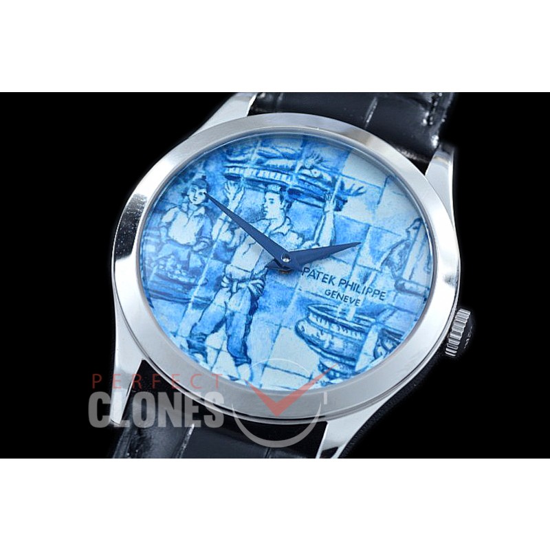 PP-5089-102 Calastrava Azulejos 5089G-062 'The Porter" Automatic SS/LE Enamel Painted Asian Clone Calibre 240 