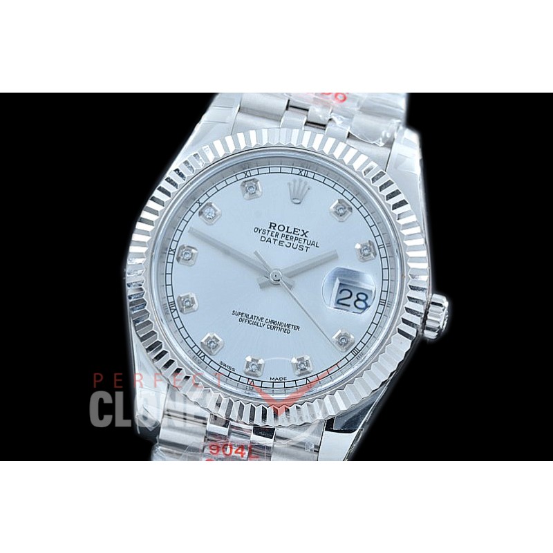 R41DJS-111J NF Datejust II 126334 904L Steel Fluted/Jubilee SS/SS Silver Diam SA 3235