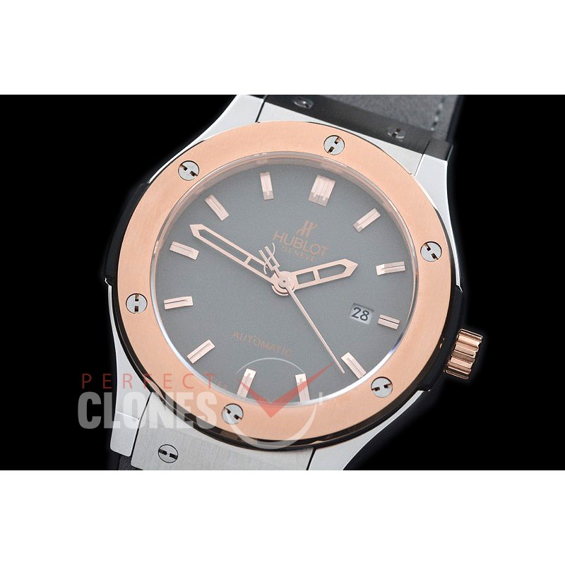 0 0 HBFS-45-0143 Classic Fusion Twotone SS/RG/LE Grey M-9015