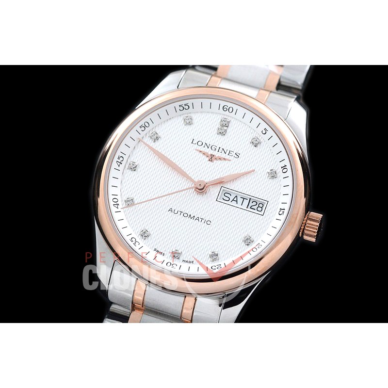0 LG00199S XF Master Daydate Automatic Date SS/RG White Diamonds A-2824 