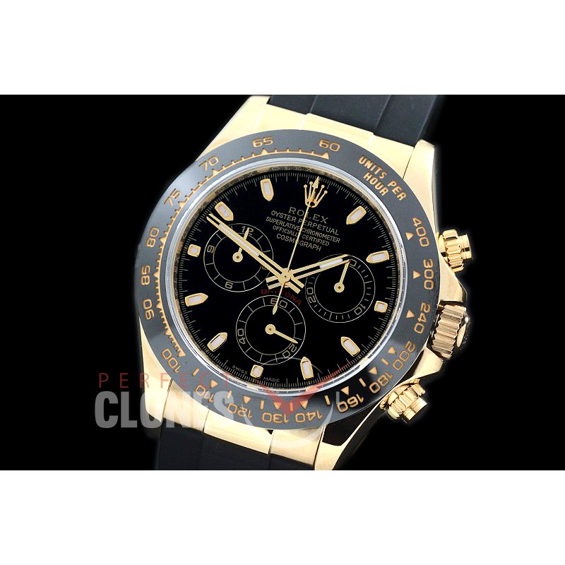 0 0 RLDF00906R ARF/JF Daytona/Osyterflex 116518LN YG/CER/RU Black SH-4130 / 904L Steel 
