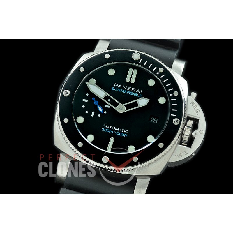 PN683U01 Pam 683 U Series Luminor Submersible 42mm SS/RU Black A-2813