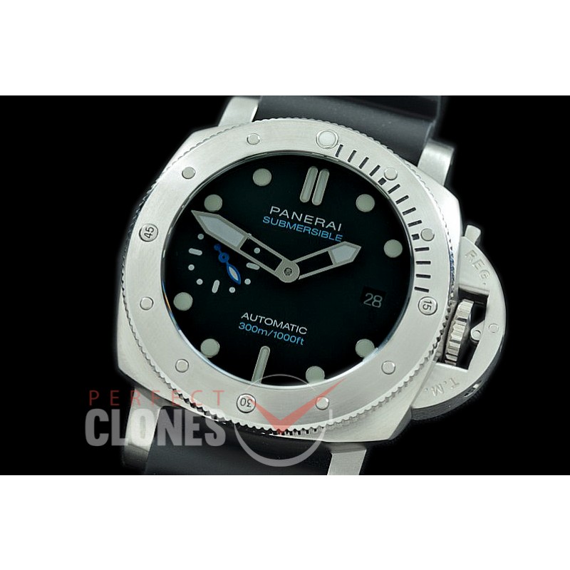 PN973U01 Pam 973U Series Luminor Submersible 42mm SS/RU Black A-2813