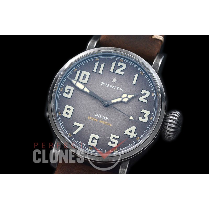 ZN00053 Pilot Type 20 Extra Special 45mm SS/LE Blast Grey A-2824