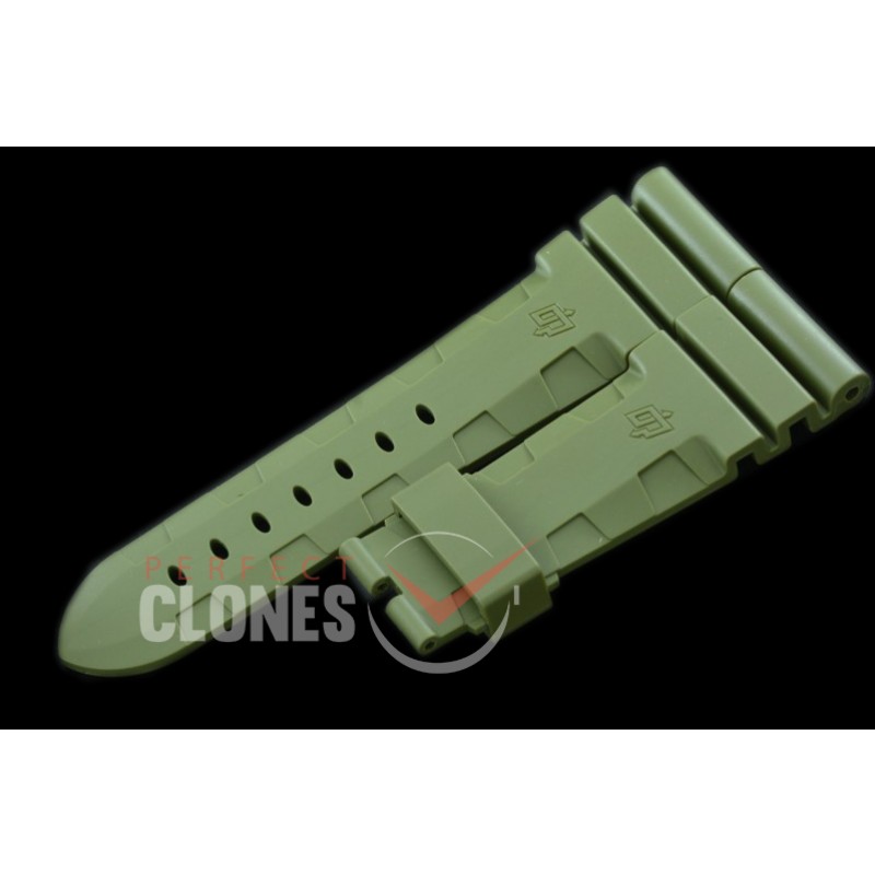 0 0 0 PNA-47-103 Diver Style Rubber Strap - Military Green 