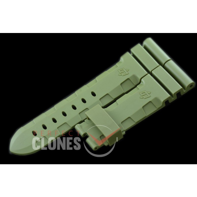 0 0 0 PNA-44-102 Diver Style Rubber Strap - Military Green 