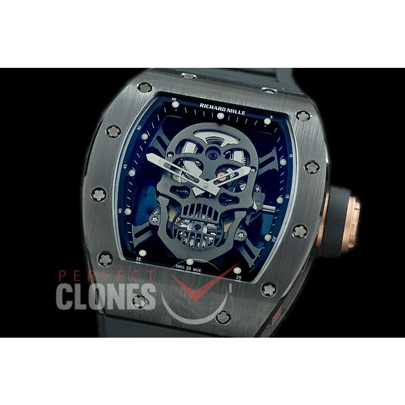 0 0 0 0 0 RM052-013 ZF RM-052 Skull Limited Edition CER/RU NH05A Tourbillon 