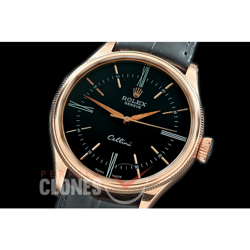  0 RLCT00047 GMF 50505 Cellini Time RG/LE Black Roman SA 3132