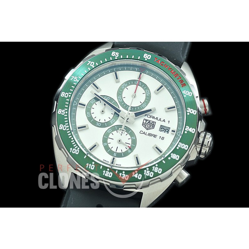 0 0 0 0 TGF1-00301R Formula 1 Chronograph SS/RU White OS 10 Qtz