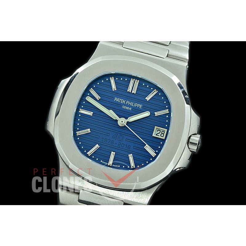 PP00508S BP Nautilis 5711 40th Anniverary Limited Edition SS/SS Blue Miyota 9015 Modified Calibre 324SC