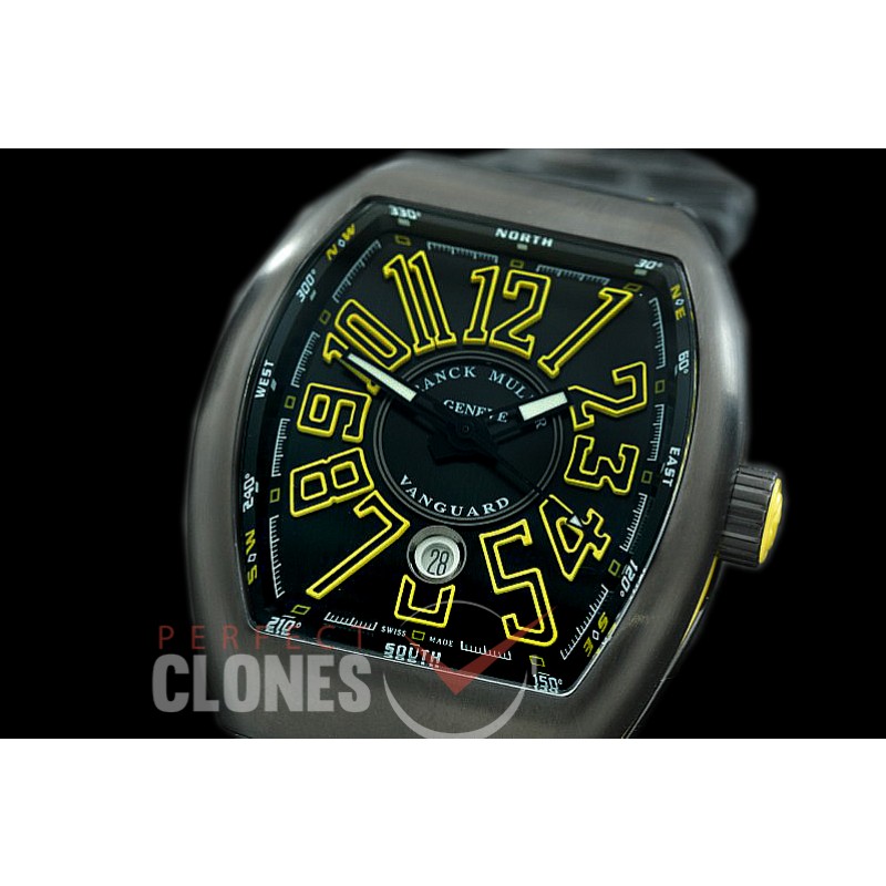 0 0 0 FMVG-042 ZF Vanguard Colours V45 SC BLK BLK YEL Automatic PVD/RU Black / Yellow Miyota 9015 