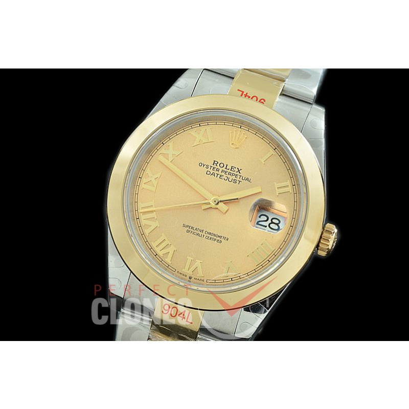 0 0 R41DJT-375 GMF 904L Steel 126333 Smooth/Oyster SS/YG Gold Roman Asian 2824 