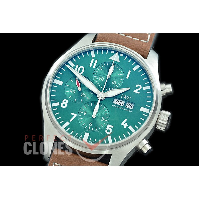 0 0 IWP00091 Pilot Chronograph 377726 Racing Limited Edition SS/LE Green A-7750