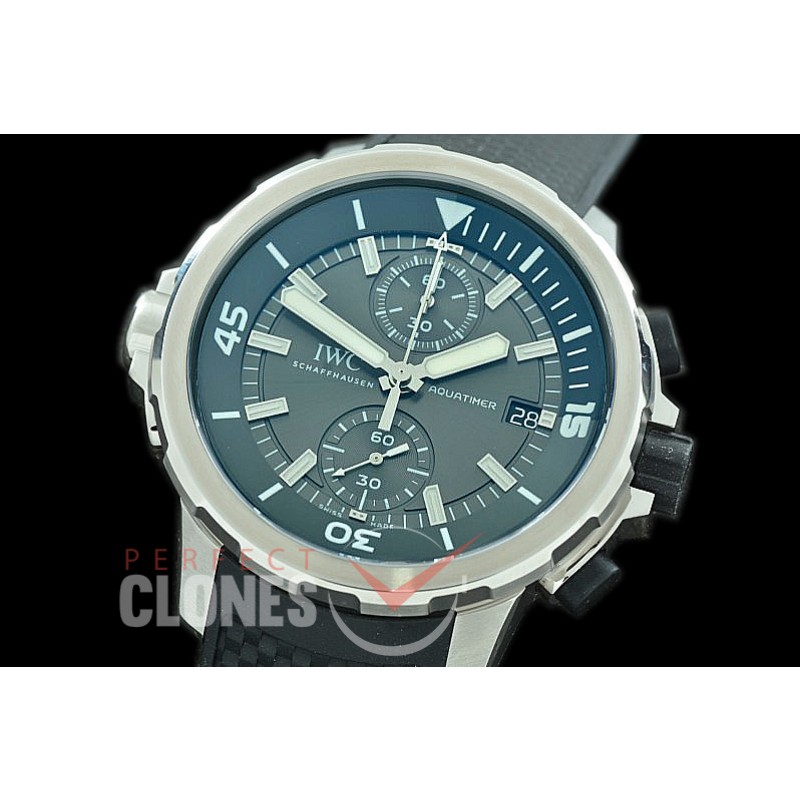 0 0 IWAQT-053 V6F/XF/VSF Aquatimer Chronograph Edition Sharks IW379506 SS/RU Grey A-7750 Mod to Calibre 89365