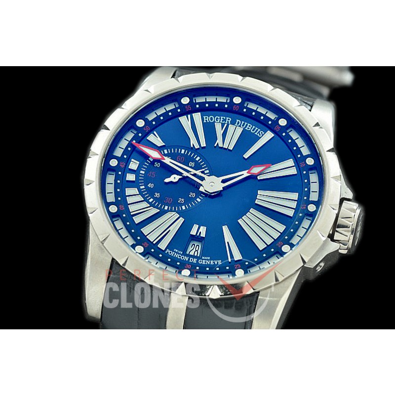 0 0 0 0 0 0 RDCAL-033 TBF Excalibur 45 Automatic SS/LE Blue Roman Customize RD640