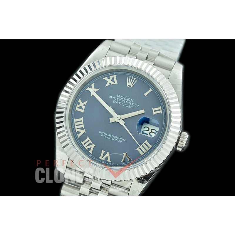R41DJS-3235-124 BP 126334 Datejust 41mm SS/SS Fluted/Jubilee Blue Roman VR 3235 