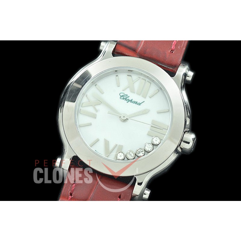 0 0 0 0 CP-HS-071 ZF Happy Sport Mini SS/LE White Sticks/Roman Swiss Quartz