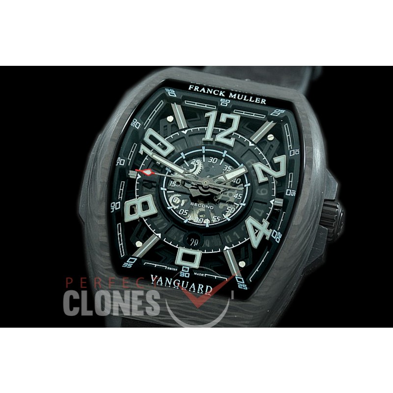 0 0 0 FMVG-011 Vanguard V45 SCDT Carbonnr Automatic VANGUARD RACING SKELETON 'LA MEJOR CARRERA DEL MUNDO' FC/RU Black Skeleton/Black Miyota 8205 