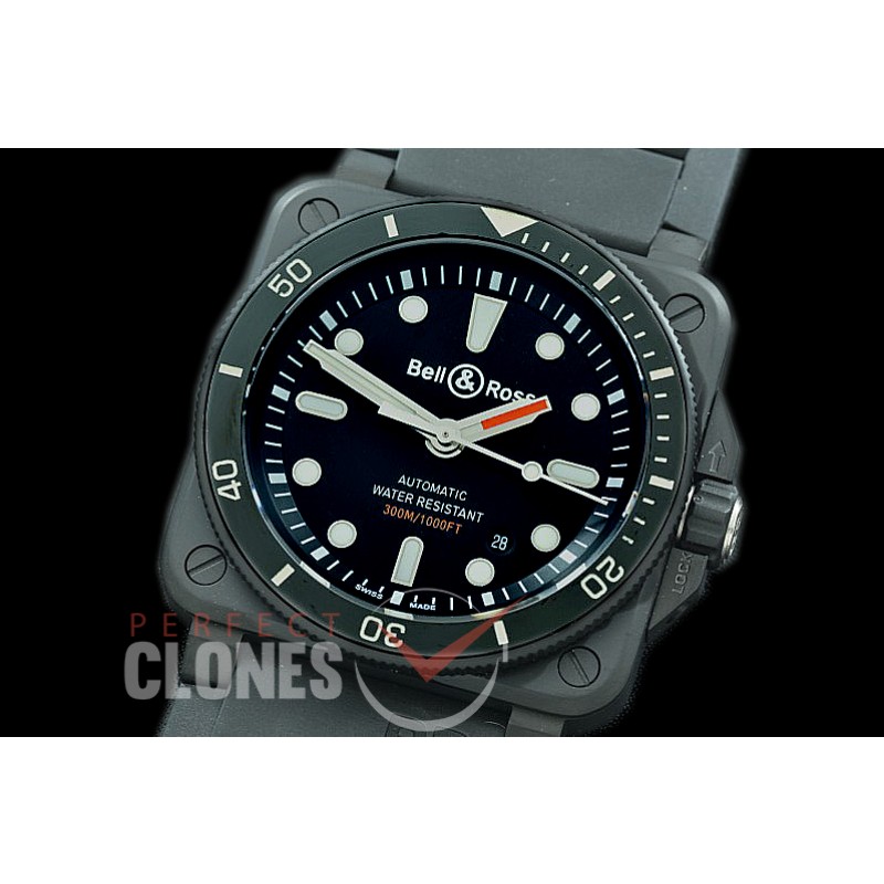 0 0 0 BR03-92-061 BR03-92 Diver PVD/LE Black Miyota 9015 