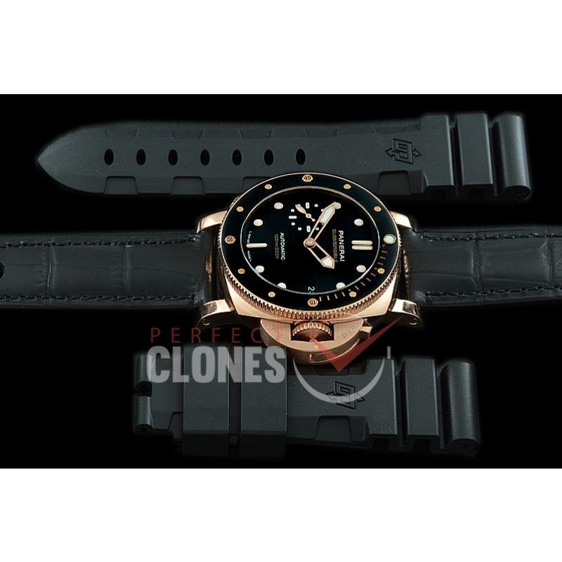 0 0 0 0 0 PN974V01 XF/VSF Pam 974 V Series 42mm Luminor Submersible Gold Tech GT/LE VS P9010 - Free Bundle Rubber Strap 