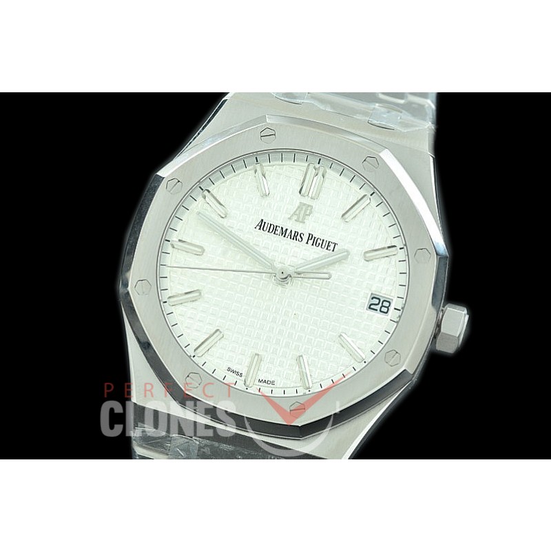0 0 0 AP15500-051 ZF V2 AP15500ST Royal Oak Automatic SS/SS White Miyota Asian Clone Calibre 4302 28800bph