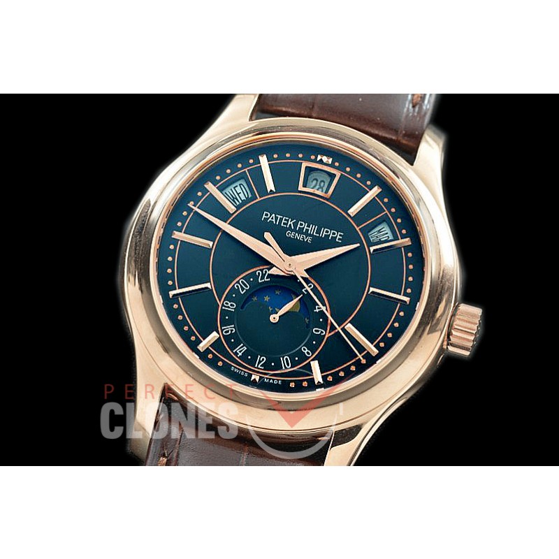 PP-5205-162 GRF 5205 V2 Annual Calendar / Moon Phase Complications RG/LE Black Asian Clone Calibre 324 S QALU24H/206 Movement 