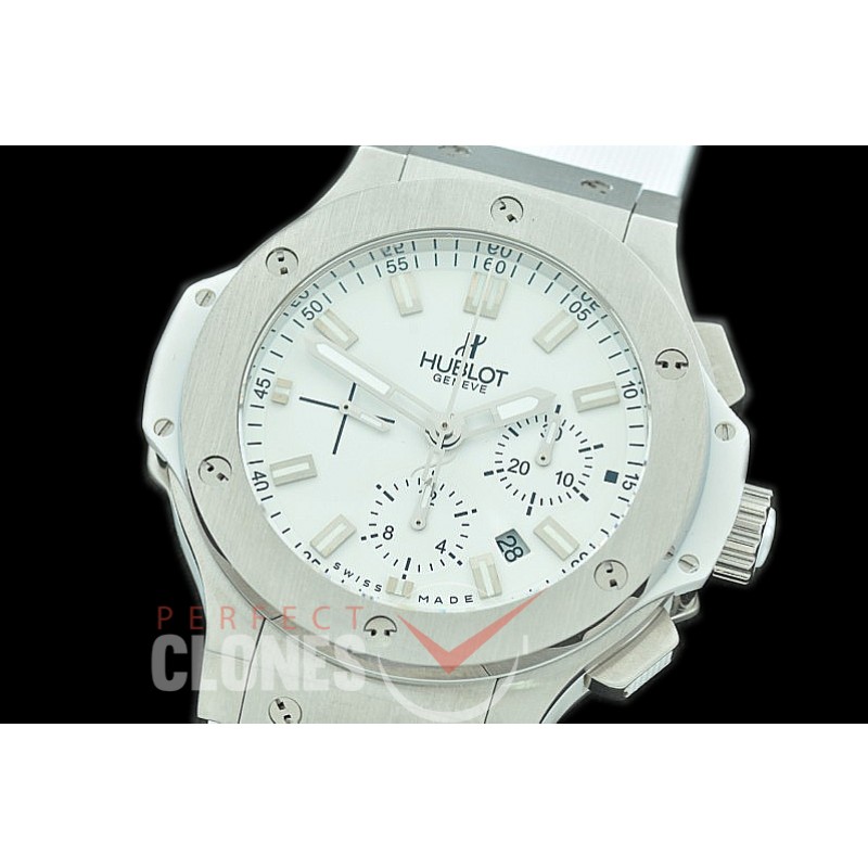 0 0 0 HB00901 Big Bang Evolution Chronograph Aspen White SS/RU White A-7750 - Special Offer 