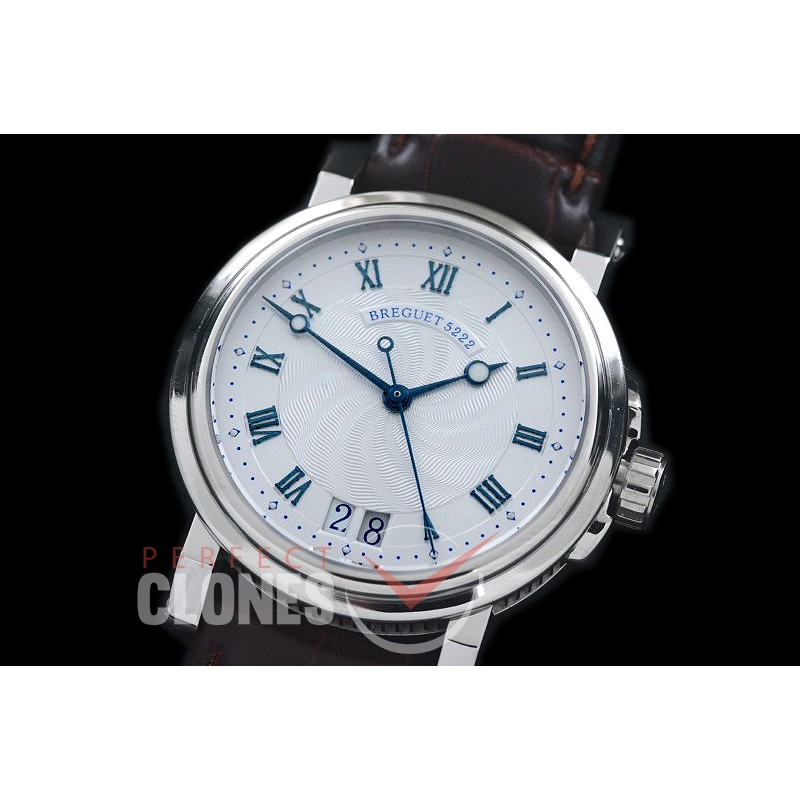 0 BR18101 Big Date Marine Automatic SS/LE Silver Customized Perpetual Big Date Movt