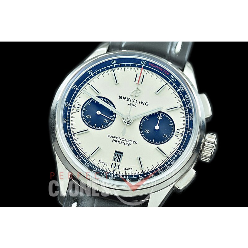 BL-PB01-101 GF Premier B01 Chronograph SS/LE White A-7750 