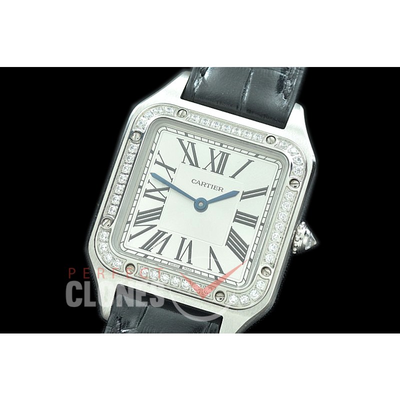 CAR-SD-201D F1-F 2019 Santos-Dumont Ladies SS/LE White Swiss Quartz 
