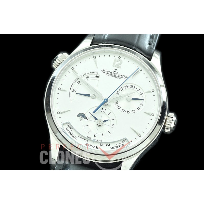 0 0 JLMRDT-001 ZF Master Reserve Duo Time SS/LE White Asian Modified Movt 