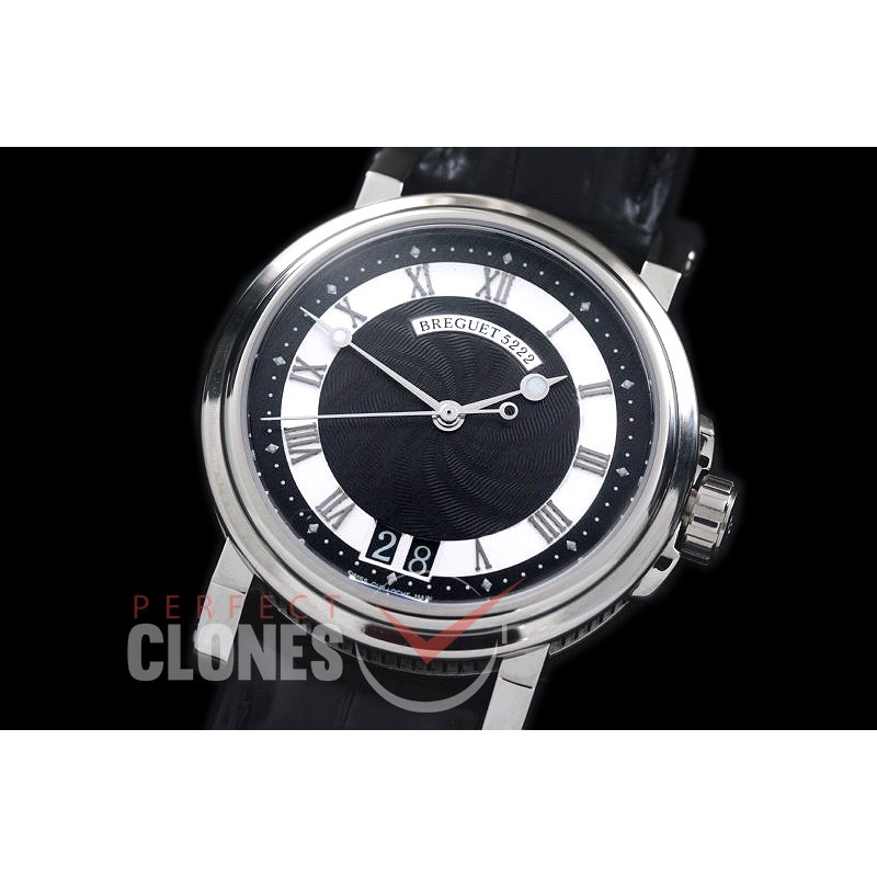 0 BR18102 Big Date Marine Automatic SS/LE Black Customized Perpetual Big Date Movt